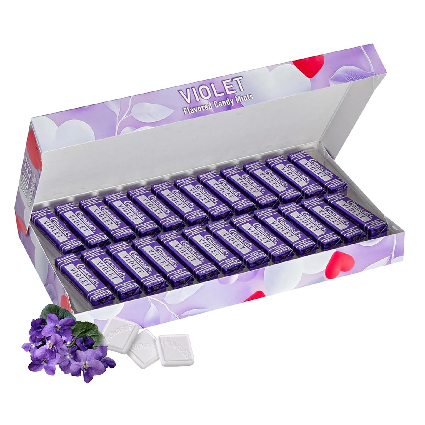 Chowards Violet Mints Candy - Gift Edition, 24 Count | Floral-Flavored Treats for a Sweet Celebration!