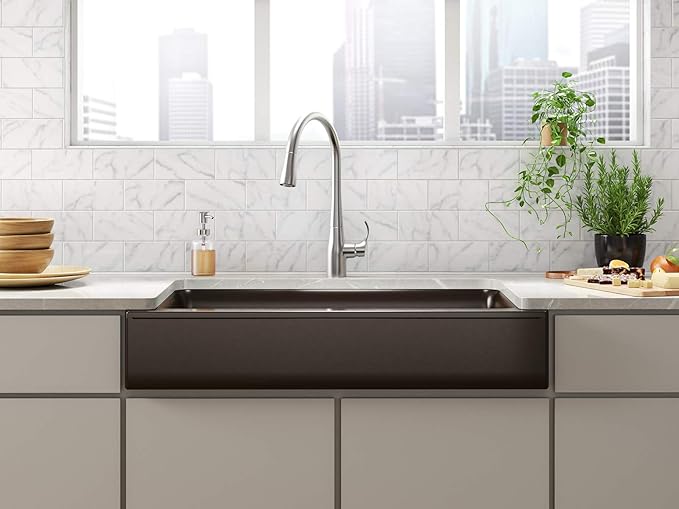 KOHLER K-25784-CM2 Cairn Sink, 36 in, Matte Brown
