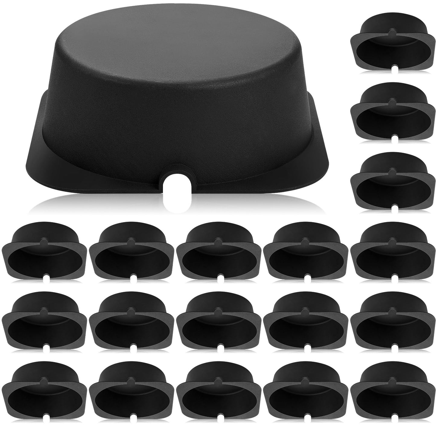 Tuanse 20 Pcs Recessed Light Cover For 6 Inch Lighting Fixtures 8.6 X 8.6 X 2.9 Inch Fire-Resistant And Energy-Saving Light Insulation Protect Cover For Attic (Black)