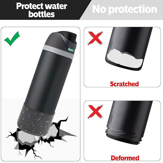 2PCS Silicone Water Bottle Boot for Owala 24oz 32oz 40oz,Anti-Slip Protective Sleeve Bottom Bumper Protector for FreeSip, Twist, and Flip Water Bottles