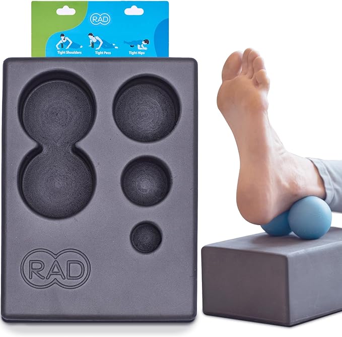 RAD Block – Multi-Use EVA Foam Yoga Block with Storage for Massage Balls for Myofascial Release -Travel-Friendly Pilates &...