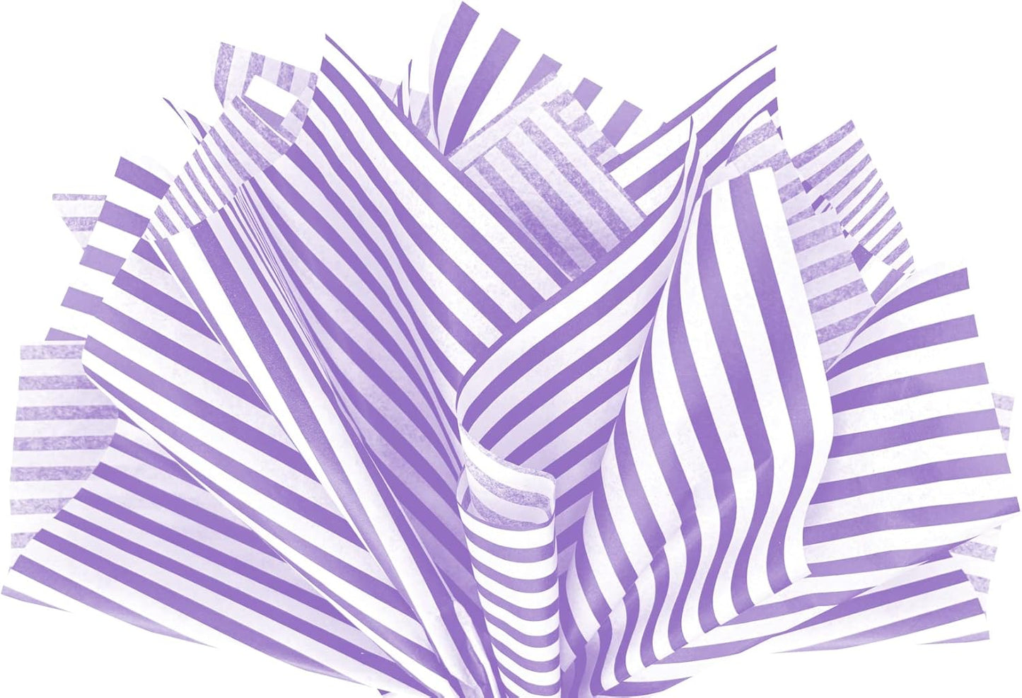 Flexicore Packaging Lilac Purple Pin Stripe Print Gift Wrap Tissue Paper Size: 15 Inch X 20 Inch | Count: 100 Sheets | Color: Lilac Pin Stripe