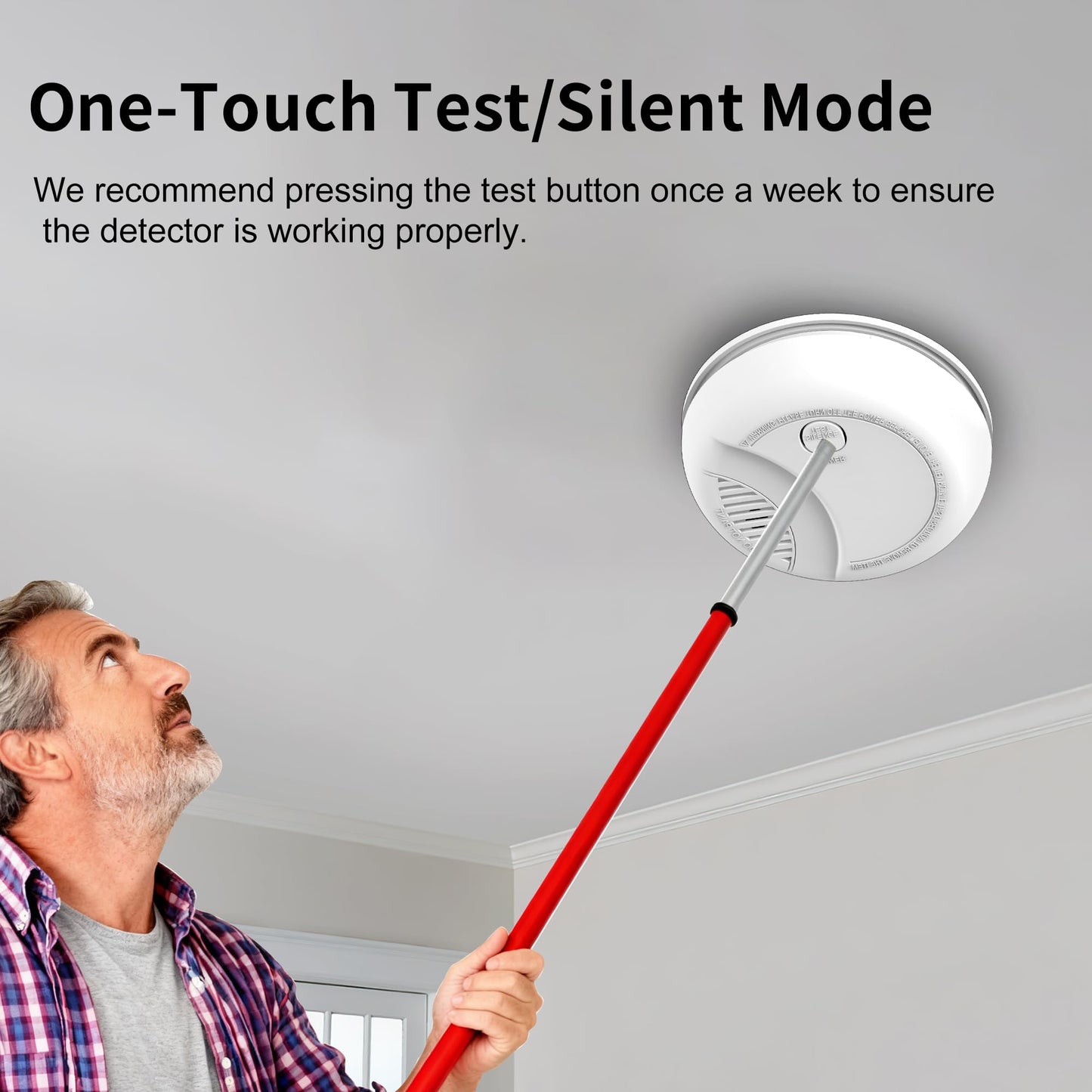 Fire Alarms Smoke Detectors, Photoelectric Sensor Smoke Alarm Battery Operated, Fire Alarm with Test Button & Low Battery Signal, LED Warning Light 85 dB Alarm Sound for Bedroom and Home, 3 Pack