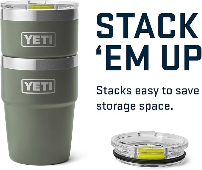 YETI Rambler 16 oz Stackable Tumbler, Vacuum Insulated, Stainless Steel with MagSlider Lid