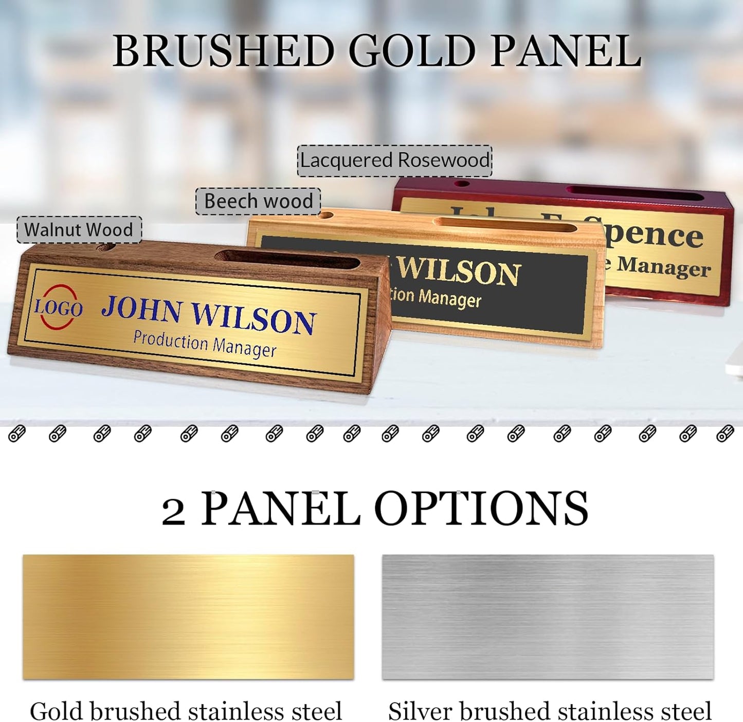 Name Plate for Desk Personalized Desk Name Plates Custom Wood Name Plaque with Name Title Office Desk Accessories Gifts for Coworkers Employees Boss Manager Teacher