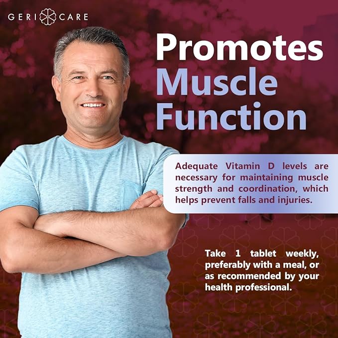 GeriCare Vitamin D 1,250mcg (50,000 IU) High Potency Once-A-Week Dietary Supplement, 12 Count (Pack of 1)
