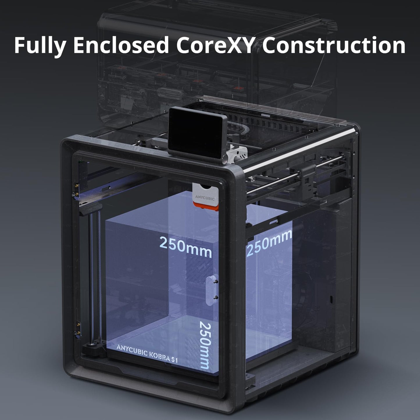 Anycubic Kobra S1 Combo Multicolor 3D Printer with Anycubic ACE PRO, 4 Multicolor, Drying and Printing at the Same Time, 600mm/s Fast Speed with 320℃ Hotend, Built-in Camera 44dB Quiet 250*250*250mm