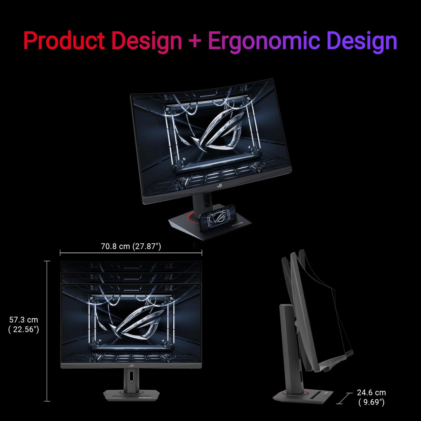 ASUS ROG Strix 32” 1440P USB-C Curved HDR Gaming Monitor (XG32WCS) - QHD, 180Hz, 1ms, Fast VA, Extreme Low Motion Blur Sync, FreeSync, DisplayWidget, Tripod Socket, AI Technology, 3 yr Warranty