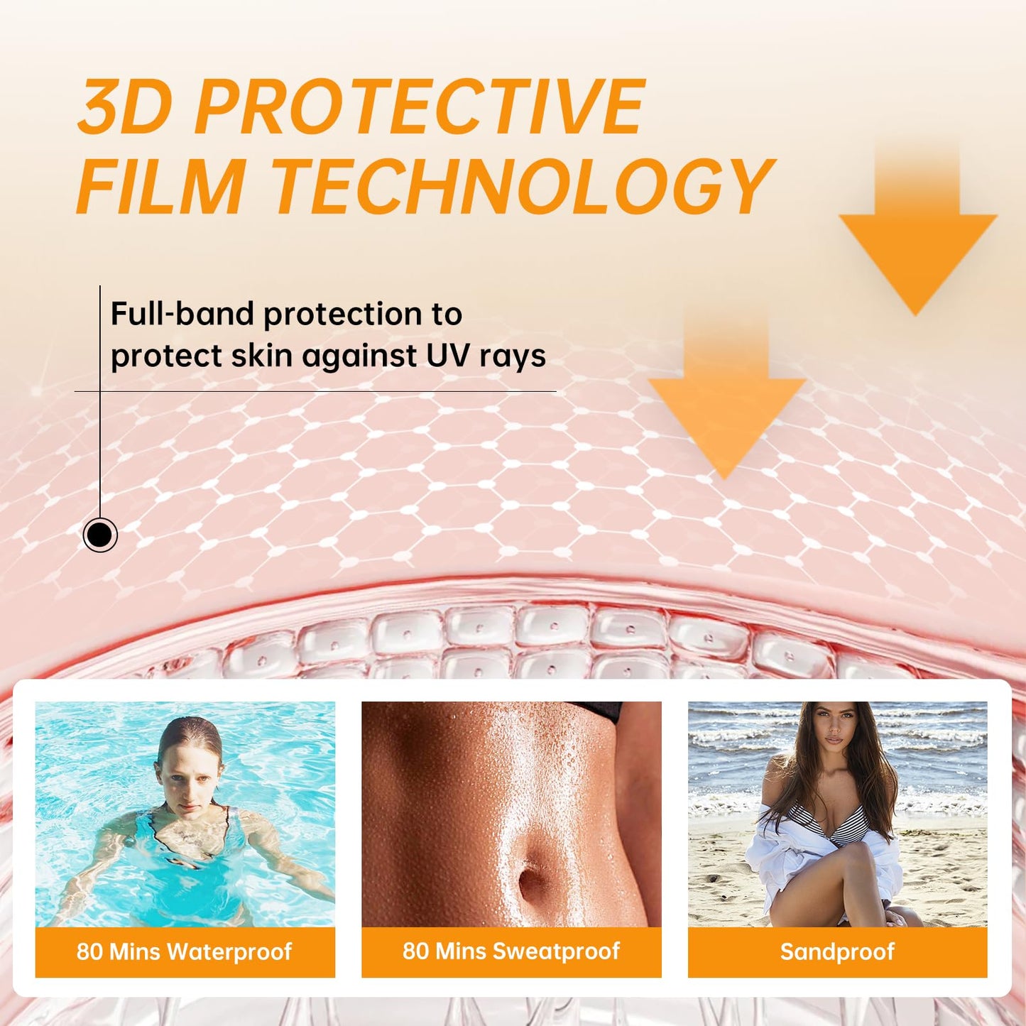 Reef Safe Sunscreen Stick SPF 50+ Broad Spectrum UVA/UVB Protection Water Resistant 80 Min Face & Body with Ceramides & Squalane