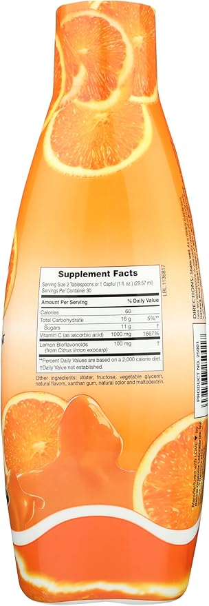 NaturesPlus Liquid Vitamin C - 1000 mg, 30 fl oz - With Lemon Bioflavonoids - Vegetarian, Gluten Free - 30 Servings