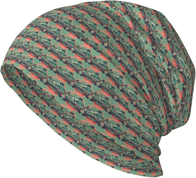 sackhg Scottish Retro Pattern Print Winter Beanie Hat Men Women Soft Lightweight Thermal Cap for Outdoor Skiing Wear Black
