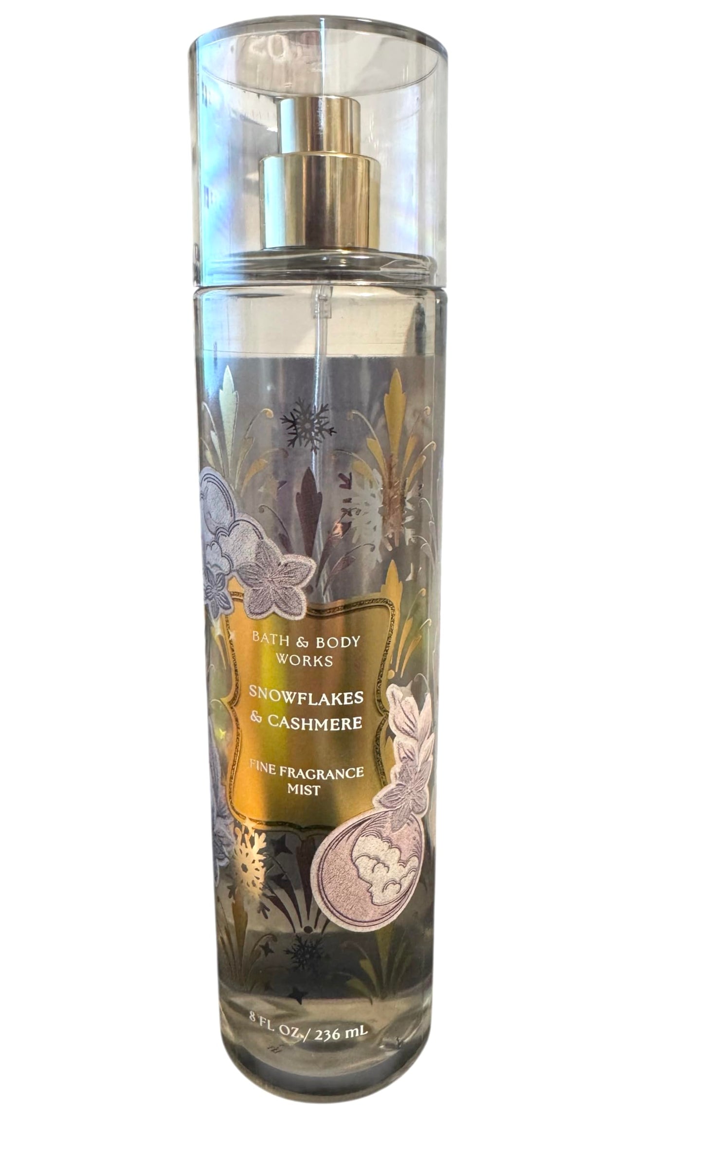 Bath & Body Works Fine Fragrance Body Spray Mist 8 fl oz / 236 mL (Snowflakes & Cashmere)