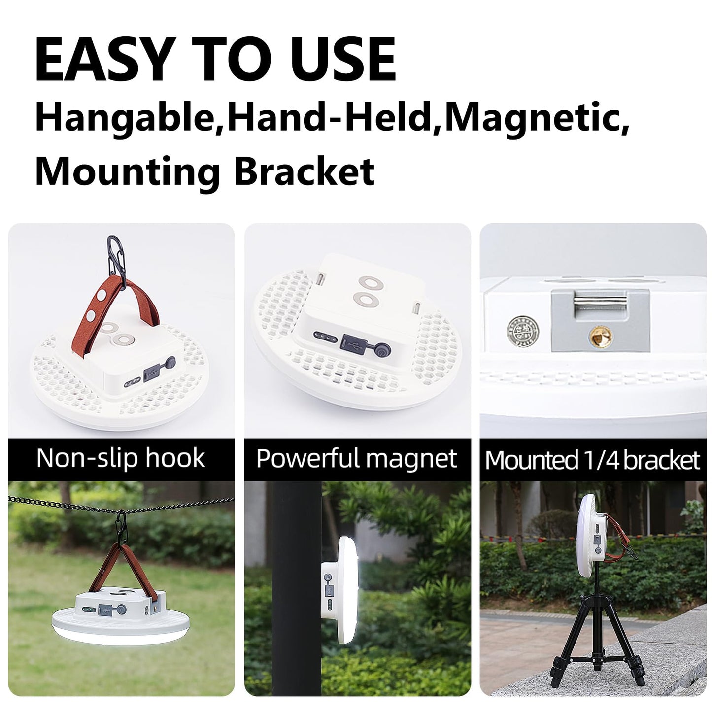 16500Mah Camping Tent Light  4000Lm 3 Color Lighting Modes Ipx5 Waterproof Led Hanging Tent Lantern Rechargeable Emergency Portable Magnet Outdoor Wireless Camping Lights