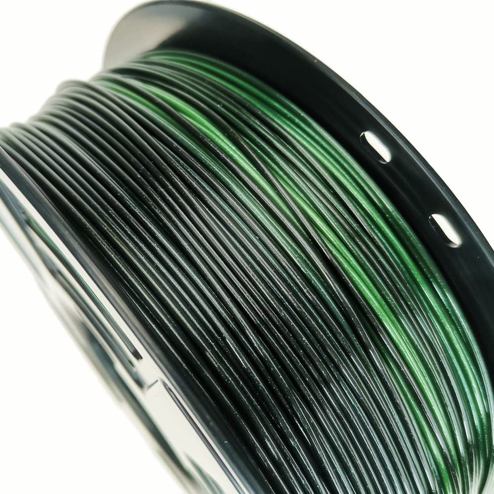 Stronghero3D PLA 3D Printer Filament 1.75mm,Sparkling Glitter Chameleon,Color Change with Angel,Galaxy starly,Green Black Filament,1kg(2.2lbs) Accuracy +/-0.05mm for ender3 Cr10 Sovol