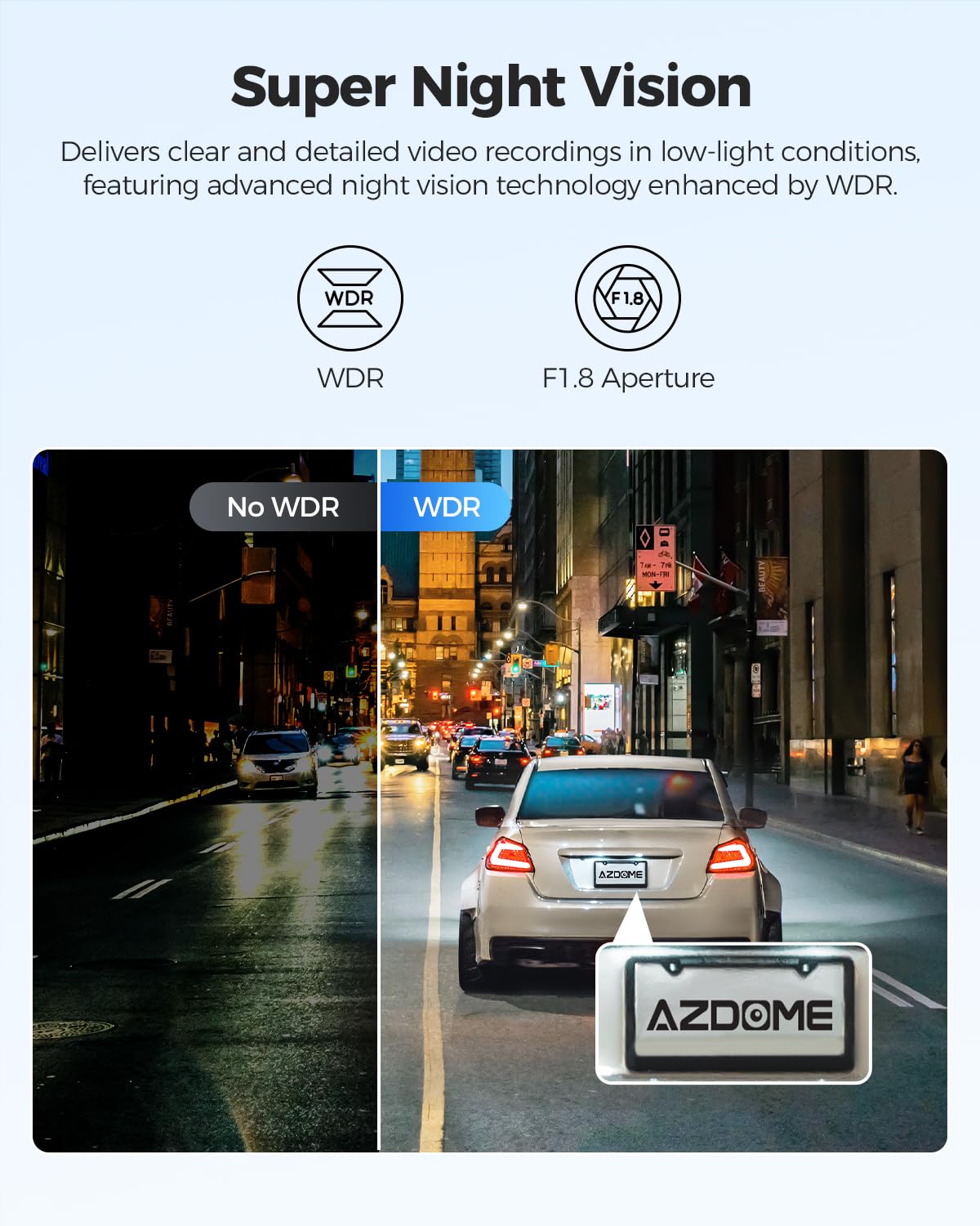 AZDOME GS63H 4K Dash Cam Built-in WiFi 6 GPS Car Dashboard Camera Recorder with STARVIS Night Vision, UHD 2160P, 150° Wide Angle, WDR, G-Sensor, Loop Recording, 24H Parking Mode