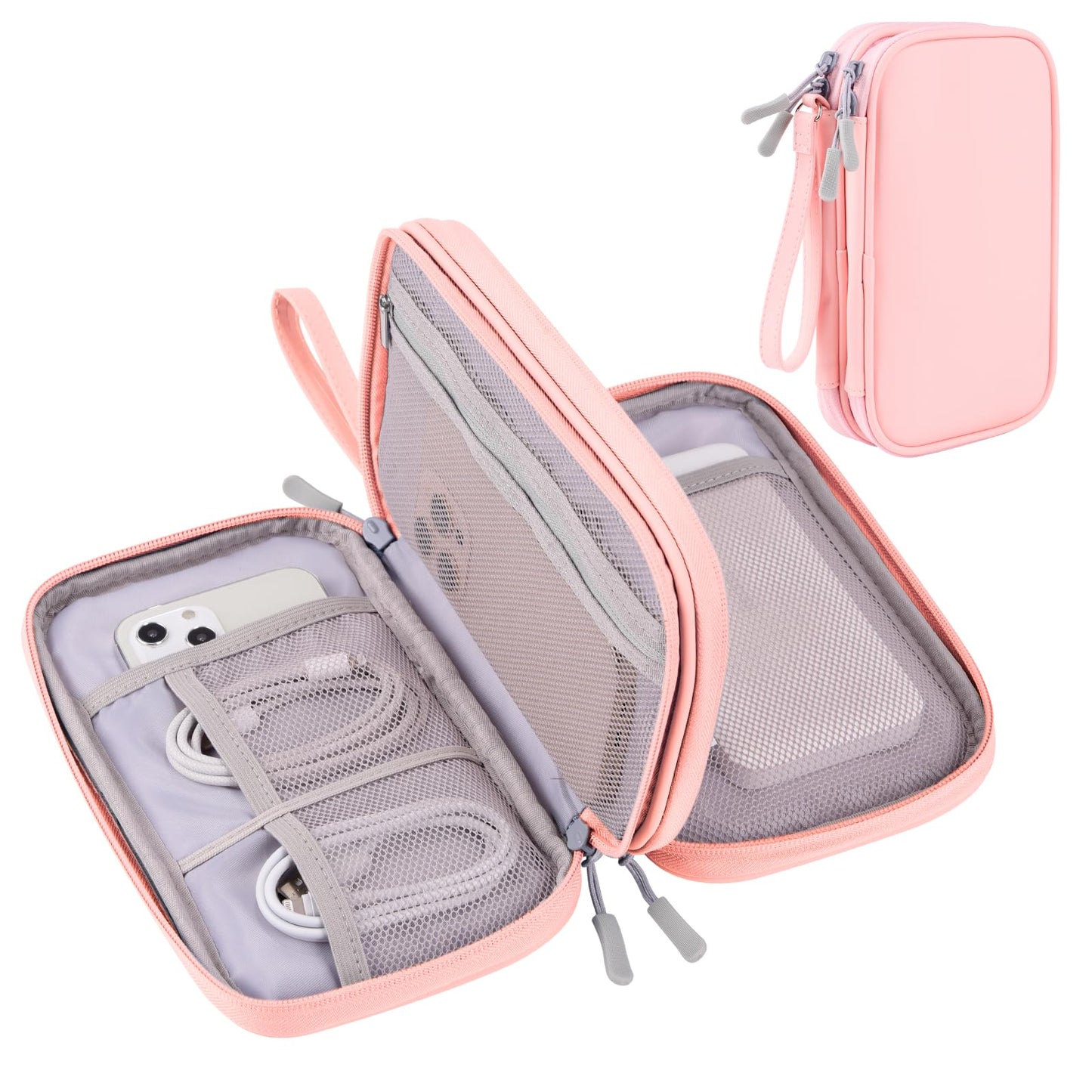 Ddgro Power Bank Pouch Cables Organizer For Traveling Organize And Storage Electronics Accessories Cords Iphone Earphones Cards