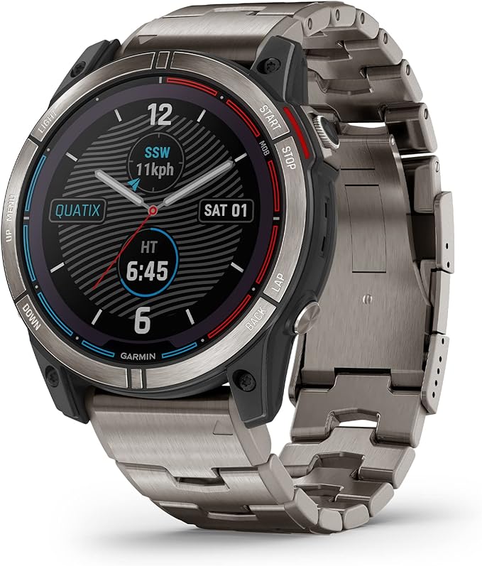 Garmin quatix® 7X Solar Edition, Marine GPS Smartwatch, Solar Charging Capabilities, Durable Watch with Flashlight, Tide C...