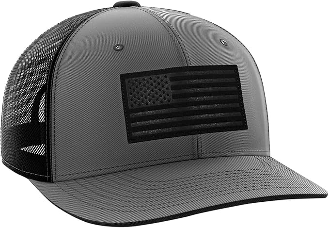 Tactical Pro Supply Leather Flag Patch Snapbacks Hat for Men and Women