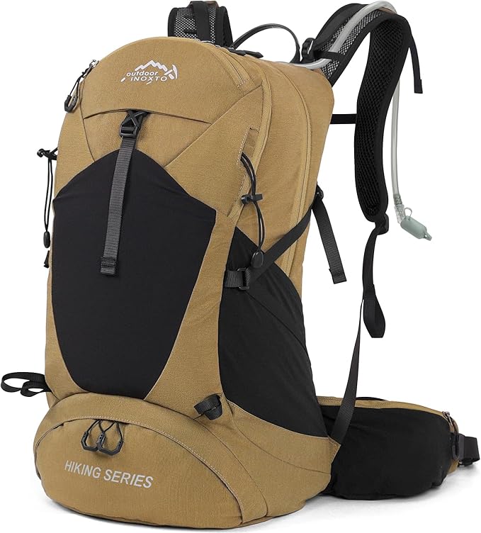 IX INOXTO Hiking Backpack, 26L/40L Waterproof Hiking Daypack with 3L Water Bladder and Rain Cover, Lightweight Travel Camp...