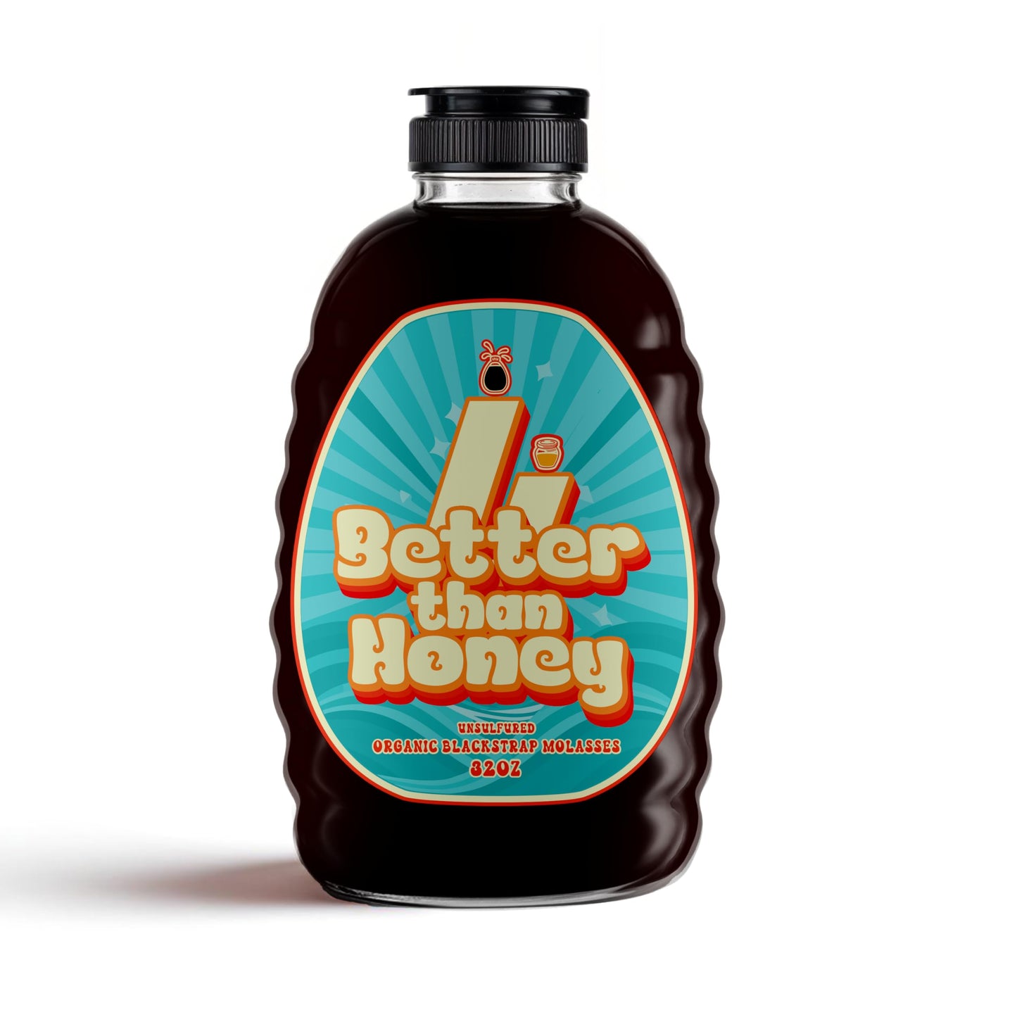 Better Than Honey Organic Blackstrap Molasses 20 Fl oz (32oz weight) - Unsulphured Natural Molasses with Rich Flavor for Baking,