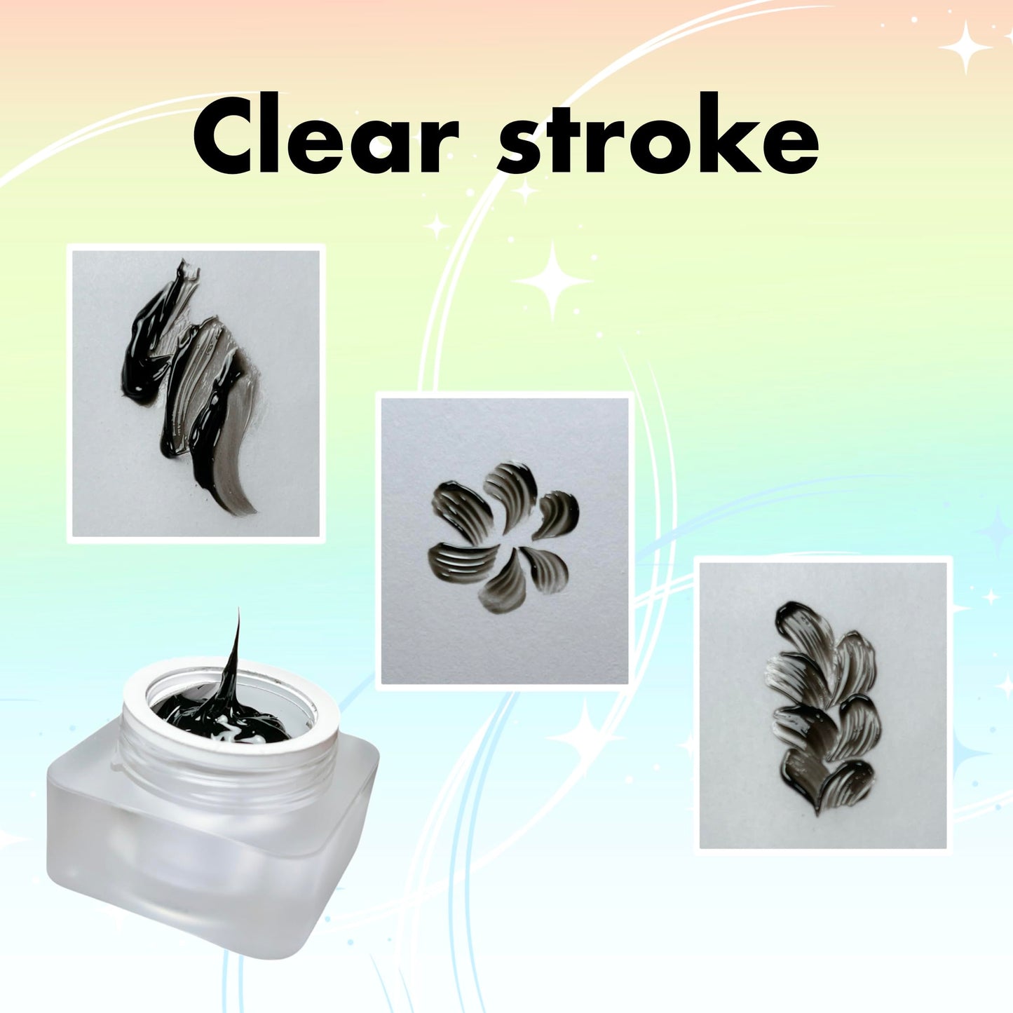 Nail Gel polish sculpture gel 5g black in colour clear stroke non wipe chrome applicable DIY at home embossed painting gel Nail