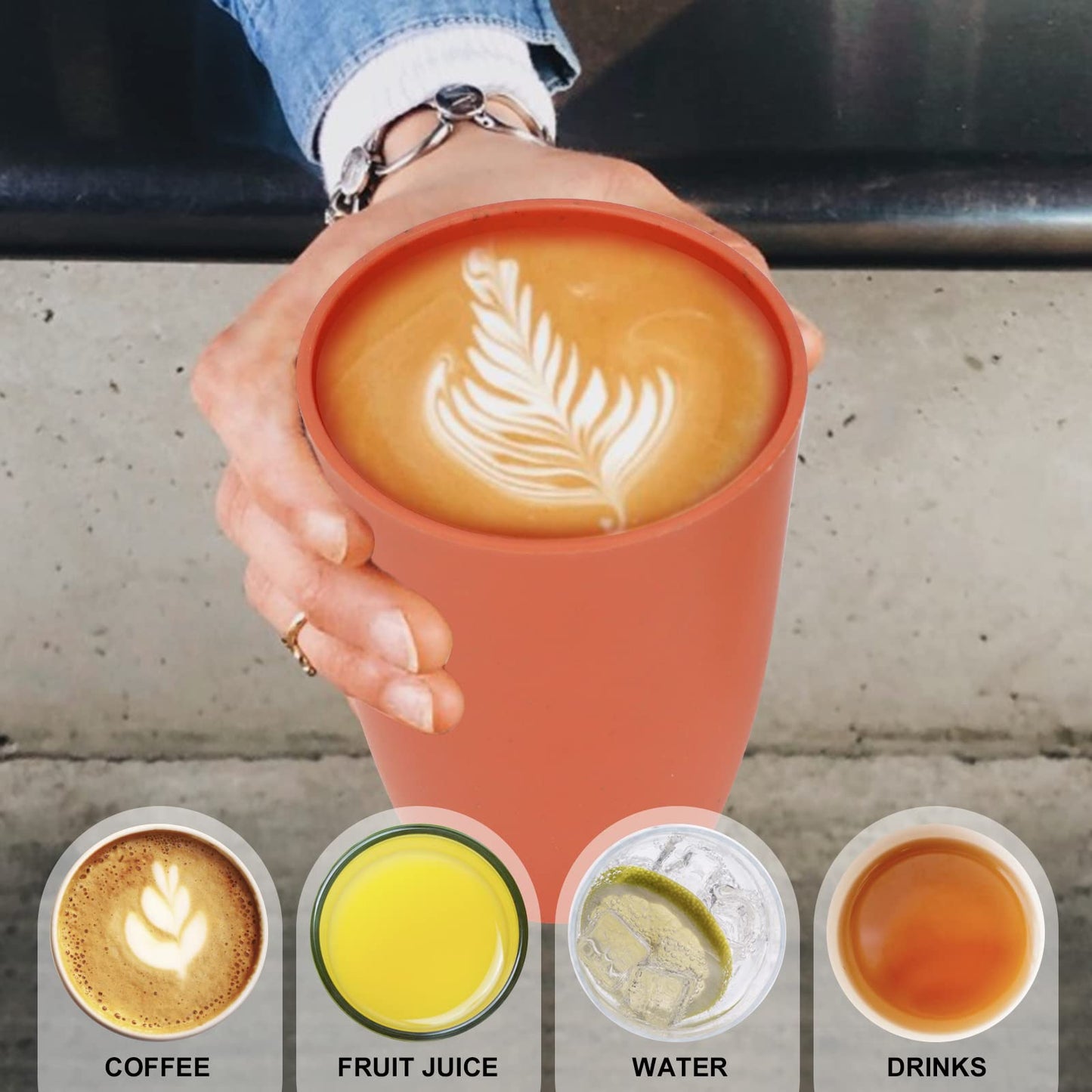 Wheat Straw Cups 6 PCS Good Alternative to Plastic Reusable Cups 12 oz Unbreakable Drinking Cup Reusable Dishwasher Safe Water Plastic Glasses with 6 Colors