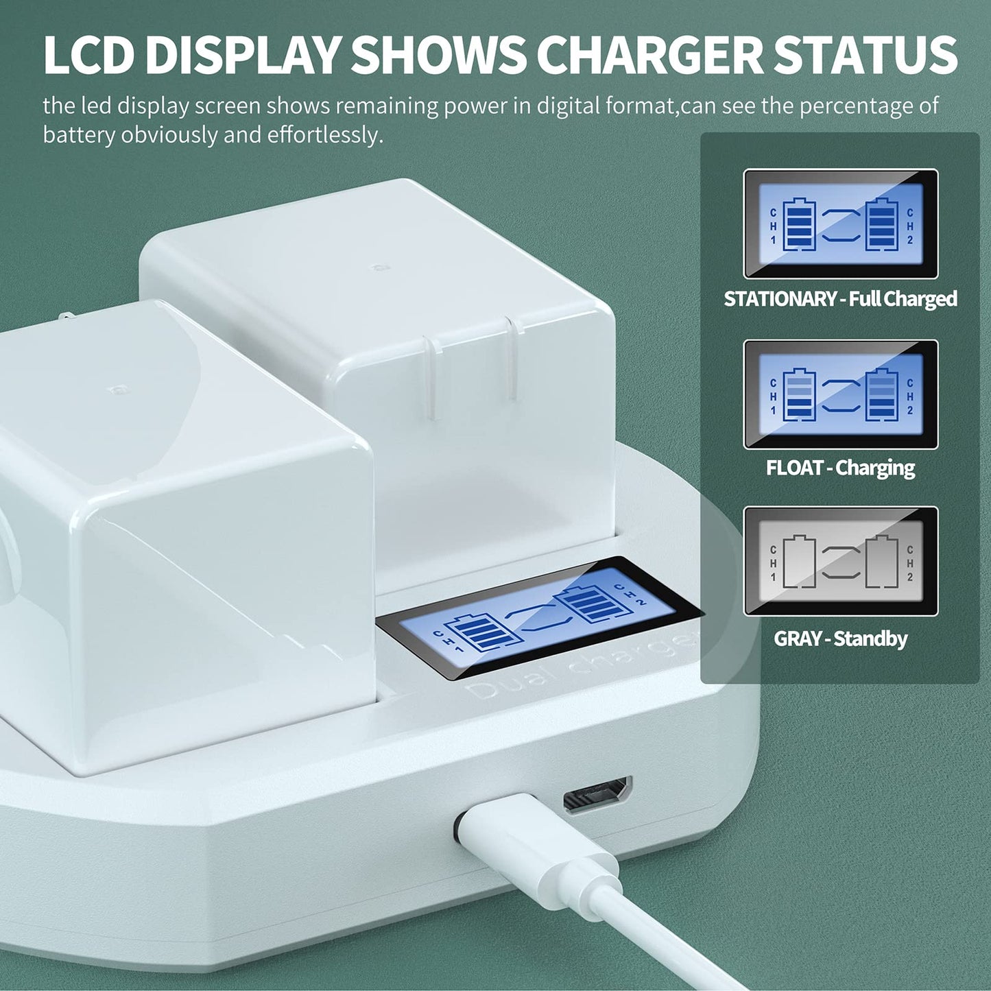 Taken Batteries For Arlo Pro And Arlo Pro 2 Surveillance Camera Rechargeable 7.2V Lithium Li-Ion Batteries With Lcd Battery Char