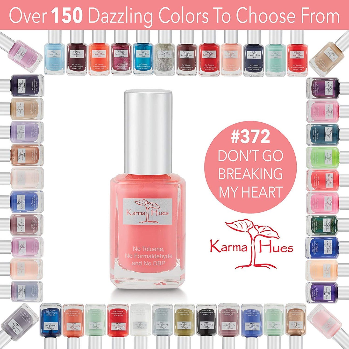 Karma Naturals Nail Polish - Non-Toxic, Vegan & Cruelty-Free (Don't Go Breaking My Heart, 0.43 fl oz)