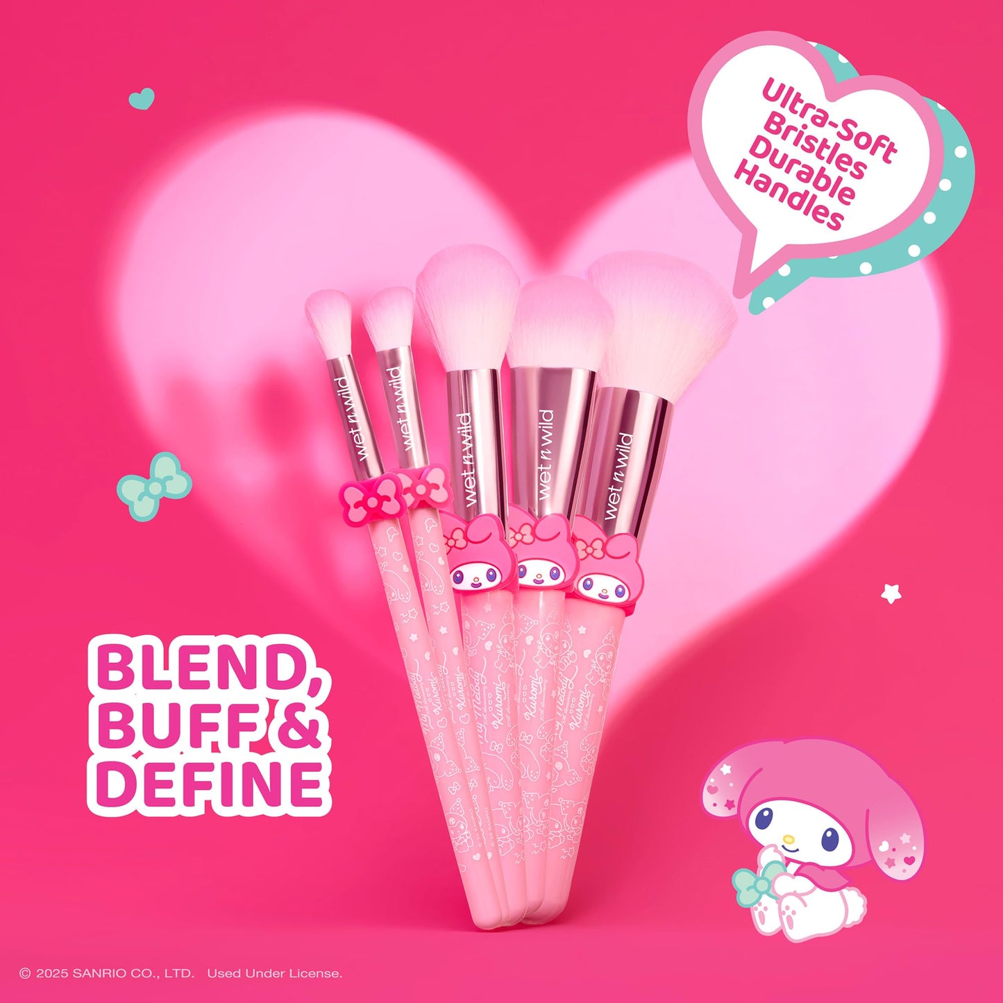 wet n wild My Melody and Kuromi 5-Piece Makeup Brush Set
