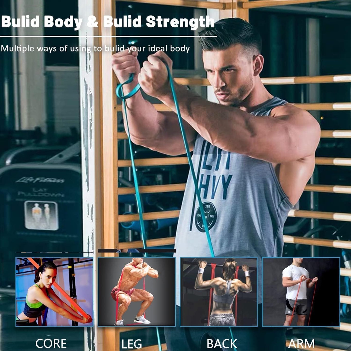 Resistance Bands, Pull Up Assist Bands - Workout Bands, Eexercise Bands for Working Out, Fitness, Training, Physical Therapy for Men Women