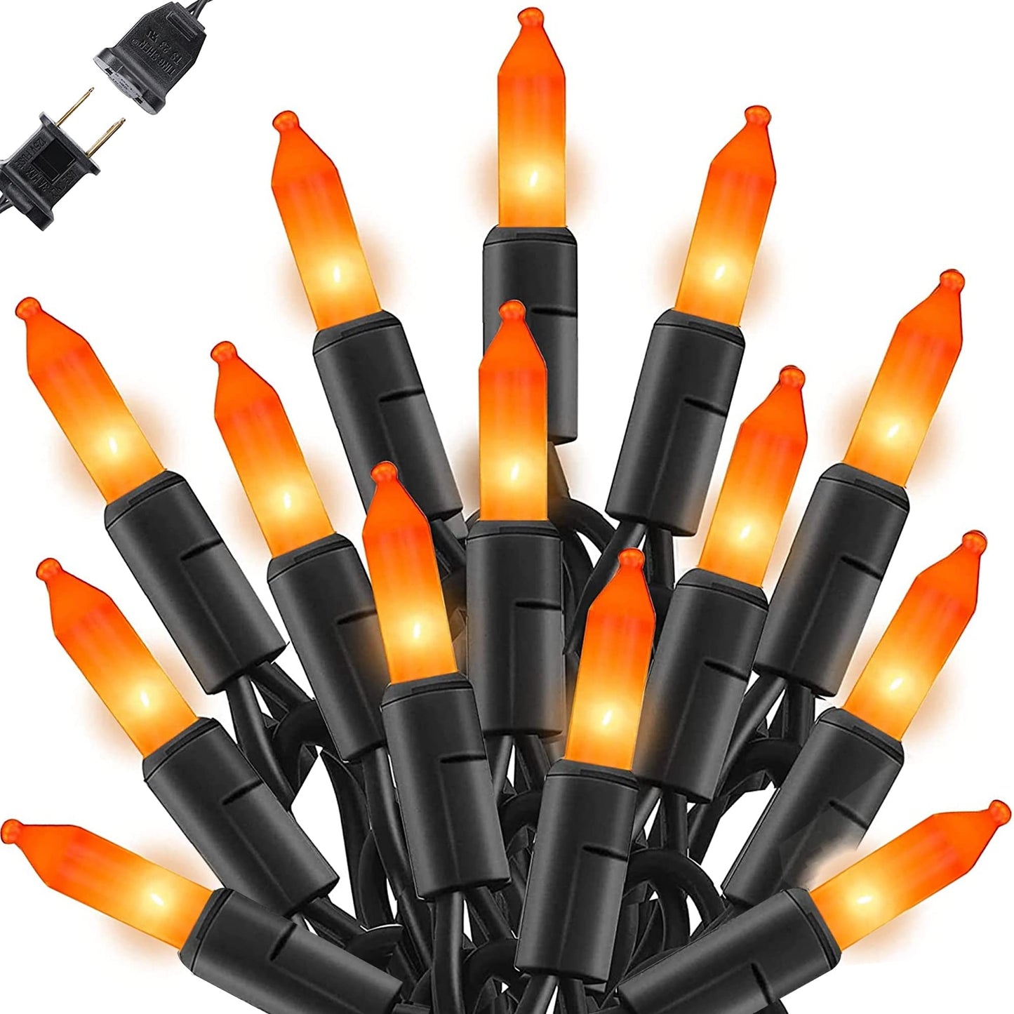 Dazzle Bright Halloween String Lights, 200 Count, 40FT, Waterproof, Orange, Model ZF-100-2/SB, Indoor/Outdoor Decorations