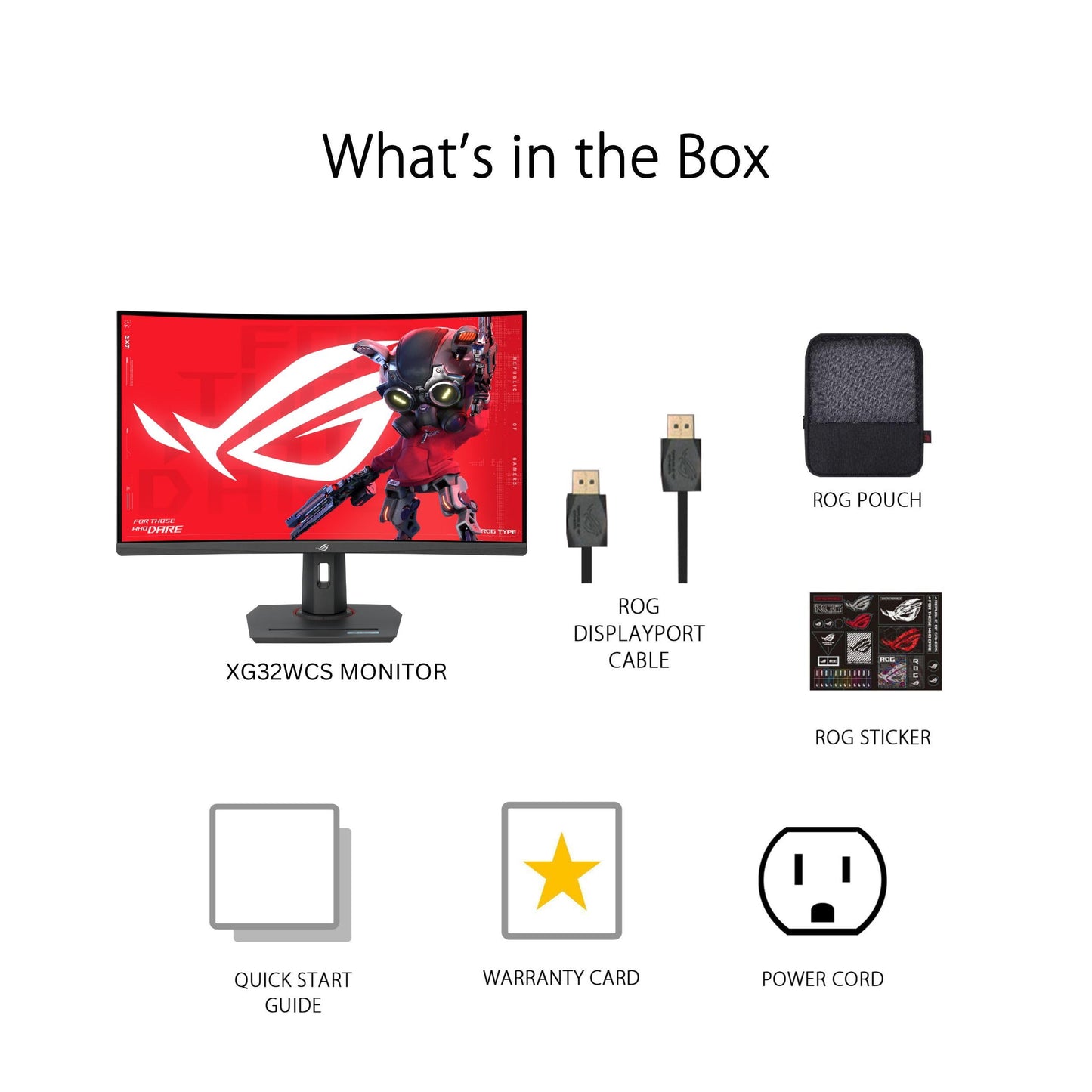 ASUS ROG Strix 32” 1440P USB-C Curved HDR Gaming Monitor (XG32WCS) - QHD, 180Hz, 1ms, Fast VA, Extreme Low Motion Blur Sync, FreeSync, DisplayWidget, Tripod Socket, AI Technology, 3 yr Warranty