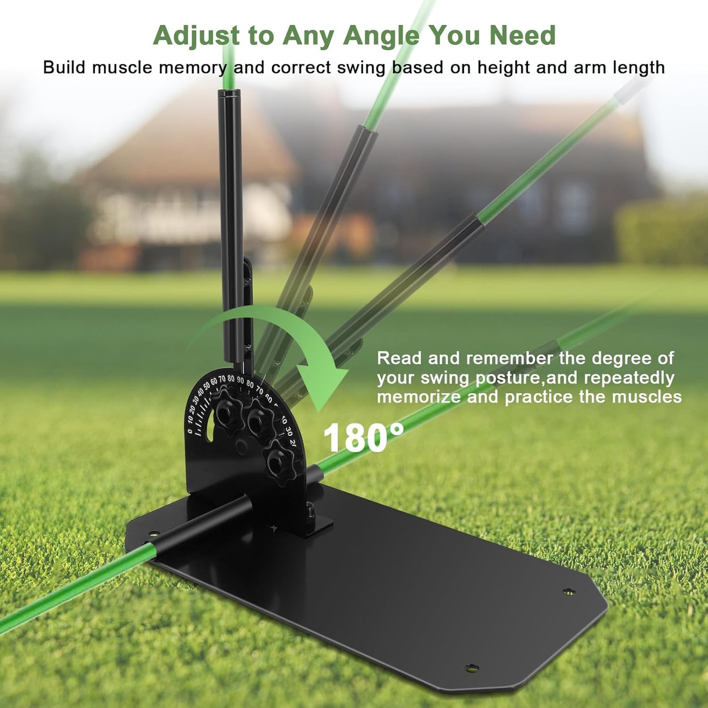 Golf Alignment Stick Holder,Professional Swing Trainer,Golf Swing Plane Trainer Aid for Aiming Putting Swing,Golf Teaching, Multi-Functional for All Levels of Golfer