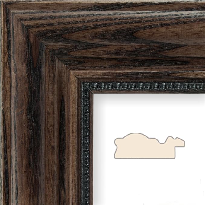 Push Pin Travel Maps - Customizable Blue Oceans World with Solid Wood Brown Frame- 27.5" x 39.5" - 8 Handcrafted Frame Options - Made in USA - Ideal for Adventurous Travelers
