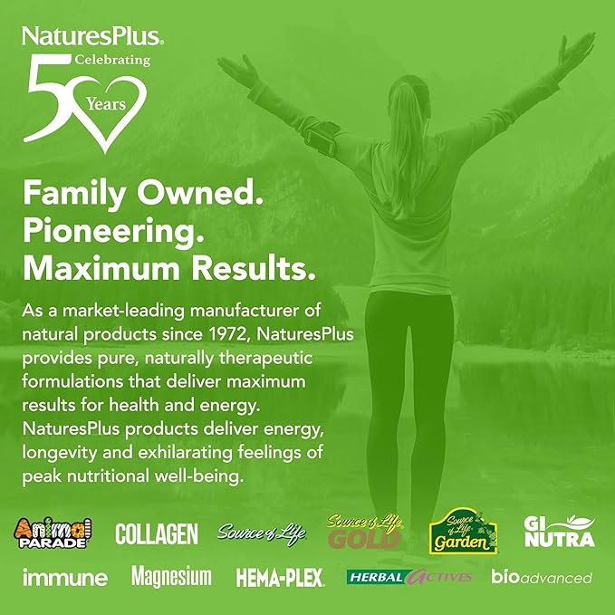Natures Plus Source of Life Gold Multivitamin - 90 Vegetarian Capsules - with Vitamins D3, B12, K2 & More Than 120 Whole Foods - Blood, Bone & Immune Support - Gluten Free - 30 Servings