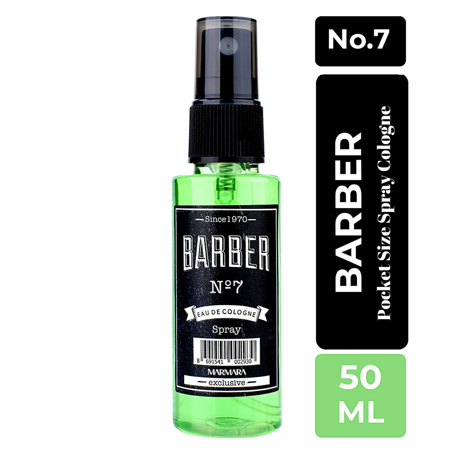 Marmara Barber Cologne - Best Choice of Modern Barbers and Traditional Shaving Fans Travel Size (50 ml, No7)