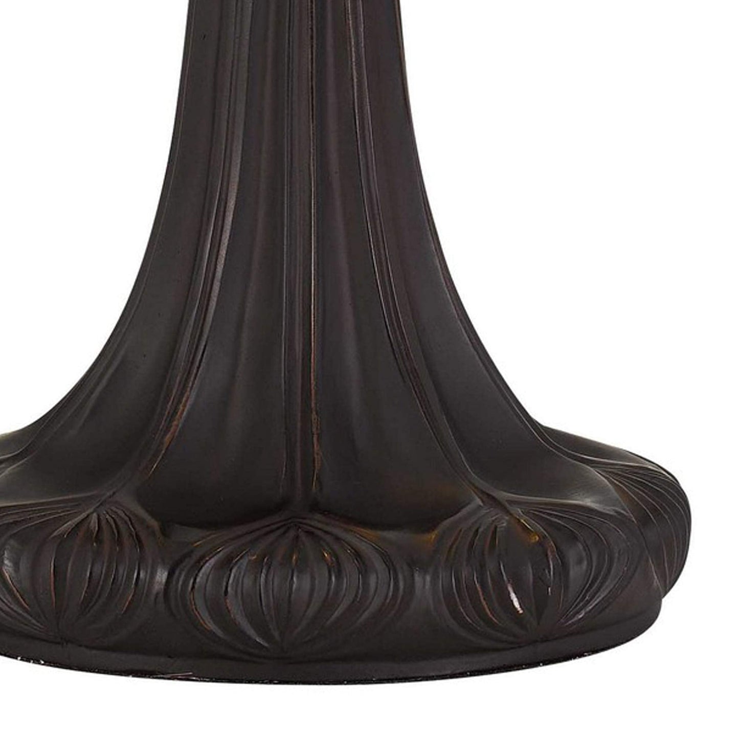 Benzara Tiffany Table Lamp 120W Engraved Base 22.5x16x16 in Multicolor Model BM233347