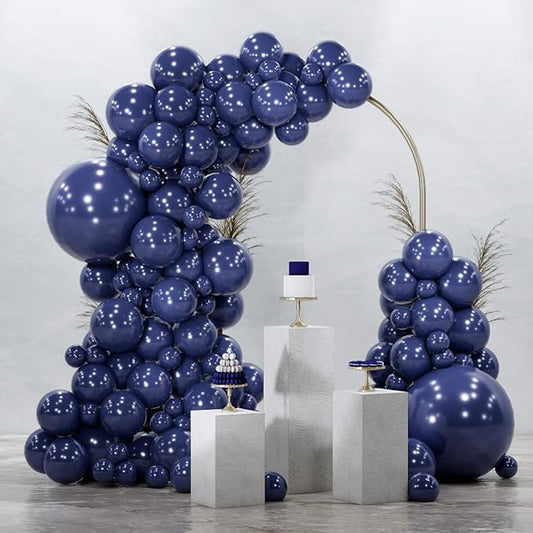 PartyWoo Navy Blue Balloons 92pcs Different Sizes of 18 12 10 5 Inch Dark Blue Balloon Arch Kit Garland for Graduation Wed...
