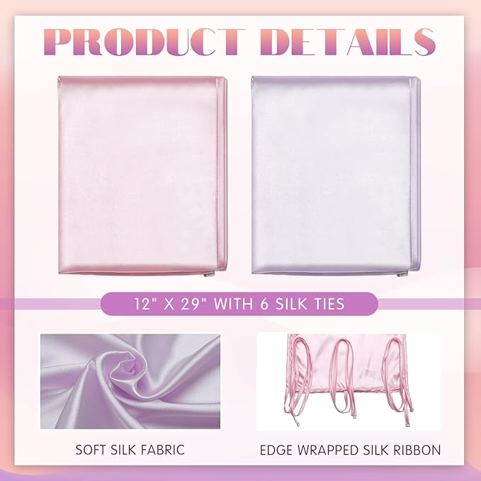 Hosuly 2 Pcs Satin Bassinet Sheet Baby Hair Soft Silk Feeling Sheet Baby Bassinet for Rectangle Cradle Pad Mattress Boys Girls Newborn Infant(Pink and Purple)