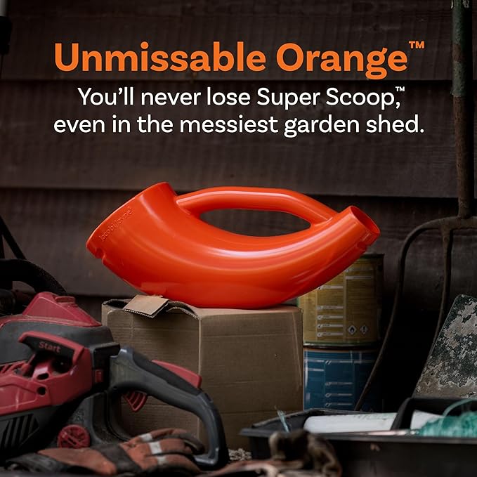 Bird Seed Scoop SuperScoop™ Bird Food Scoop, Pet Food Scoop for Small Animal Food, Large Capacity in Unmissable Orange™ Color