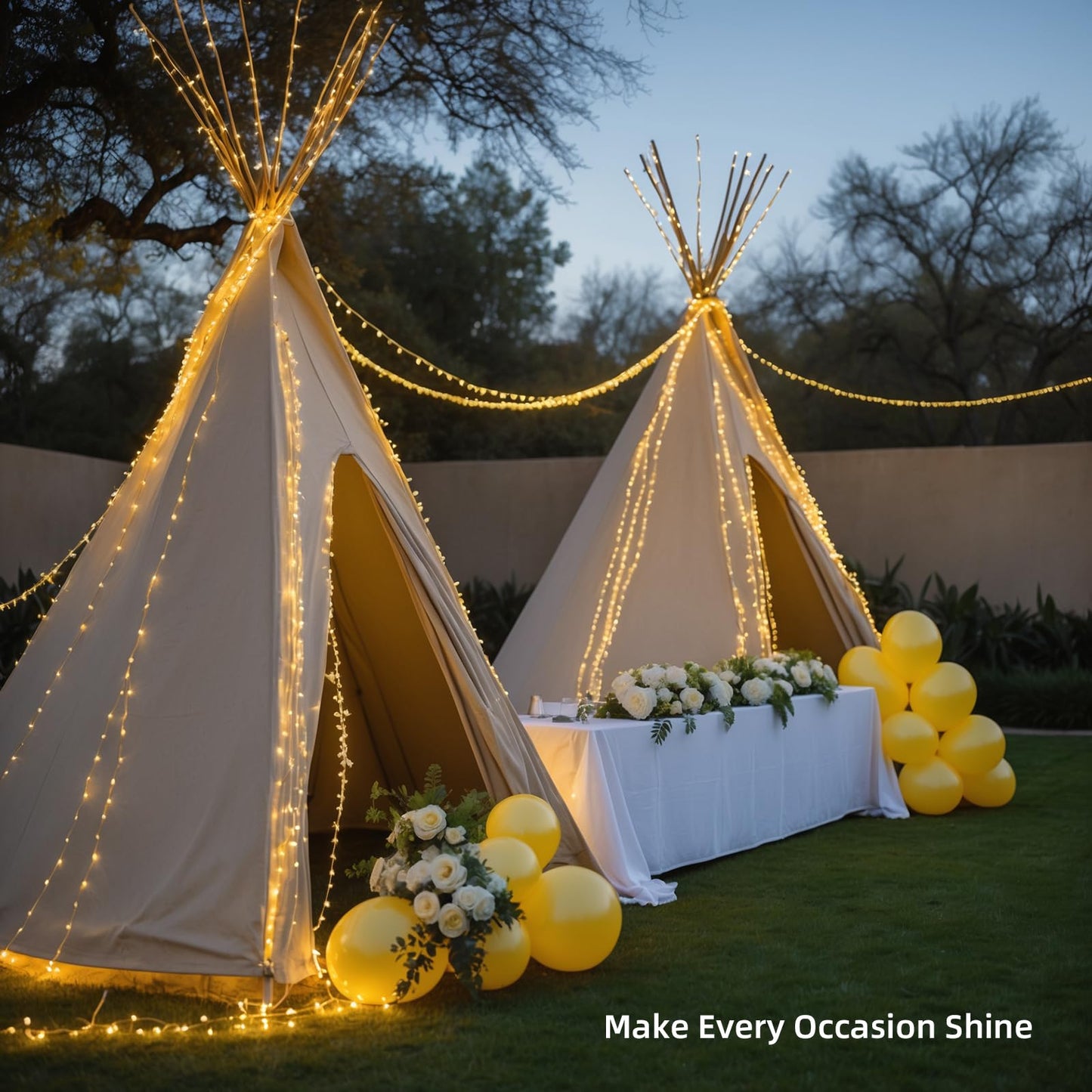 Etinga 100 Led String Lights 33Ft Warm White  Plug In Fairy Lights With 8 Lighting Modes  Indoor Outdoor Christmas Lights For Bedroom Tree Yard Patio Wedding Holiday Decor (Warm White  100 Led 33Ft)