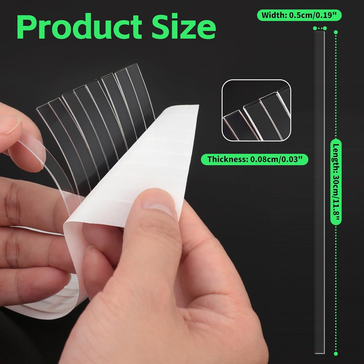 Ruler Grips, Transparent Quilting Rulers, Non-Slip Silicone Ruler Rings, Quilt Template Grips with Strong Adhesive for Quilting Rulers and Templates (Strip, 10PCS)