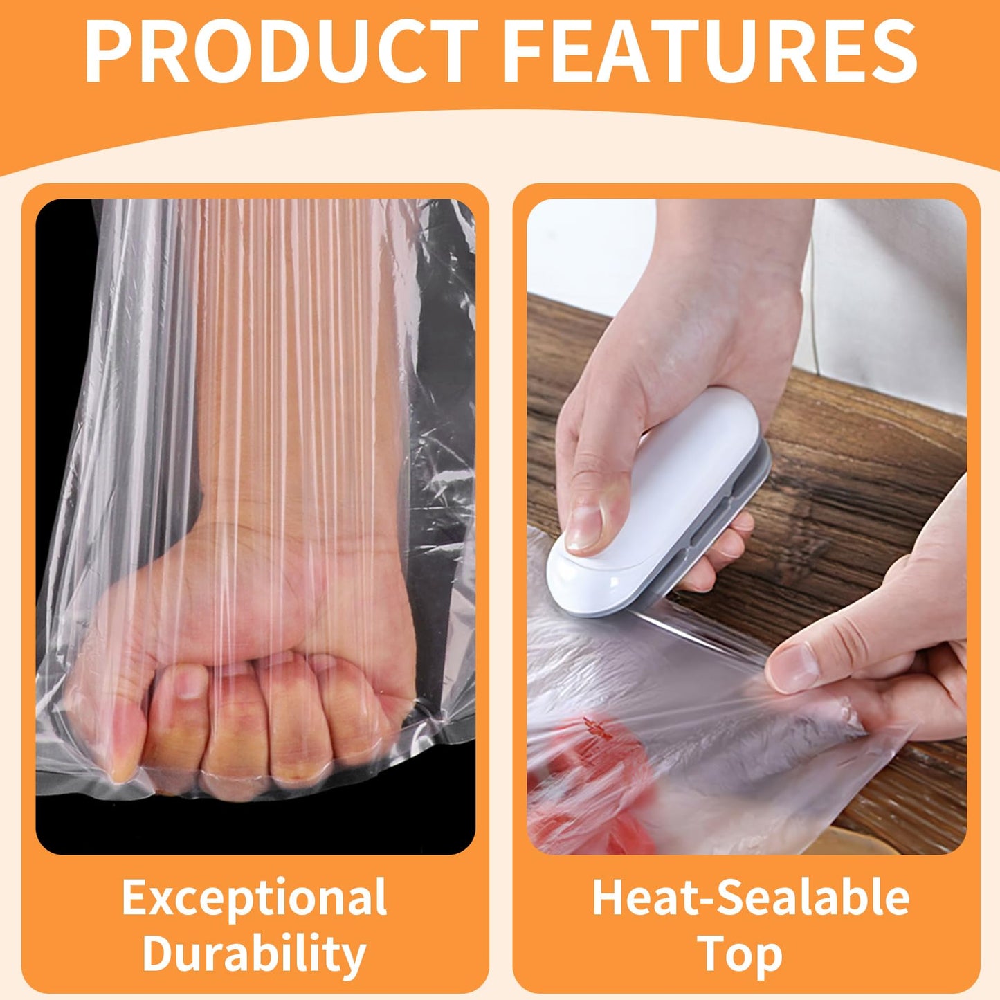 Plastic Flat Open Poly Bags, 18 x 24 inch Clear Plastic Bags, 30 Count Reusable Flat Open Storage Bags for Proofing Bread, Dough,Packaging, Storage Clothes, Craft, Gift - 2.36 Mil Thick