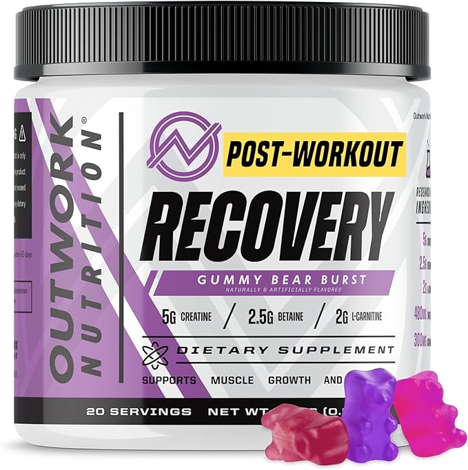Outwork Nutrition Post Workout Recovery Powder - Creatine Monohydrate, KSM-66 Ashwagandha & Tart Cherry - Speeds Recovery,...