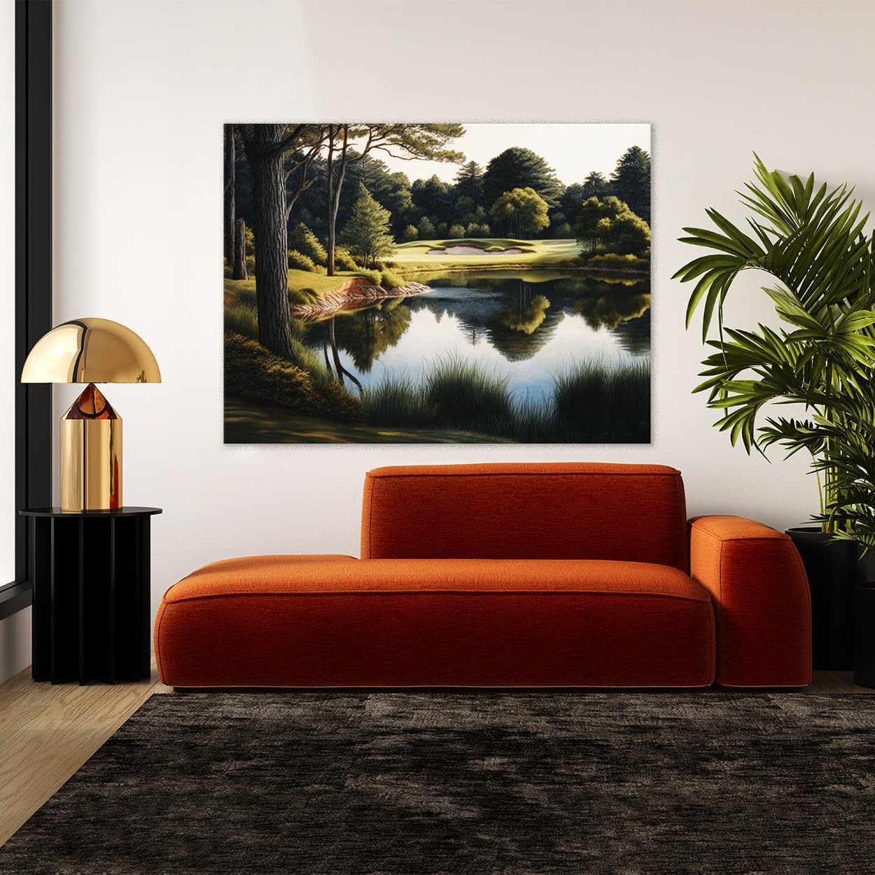 Sense Canvas Golf Realistic Course 10 Canvas Art - Home Decor Wall Art Print Poster Painting Medium 24x18 / 0.75"
