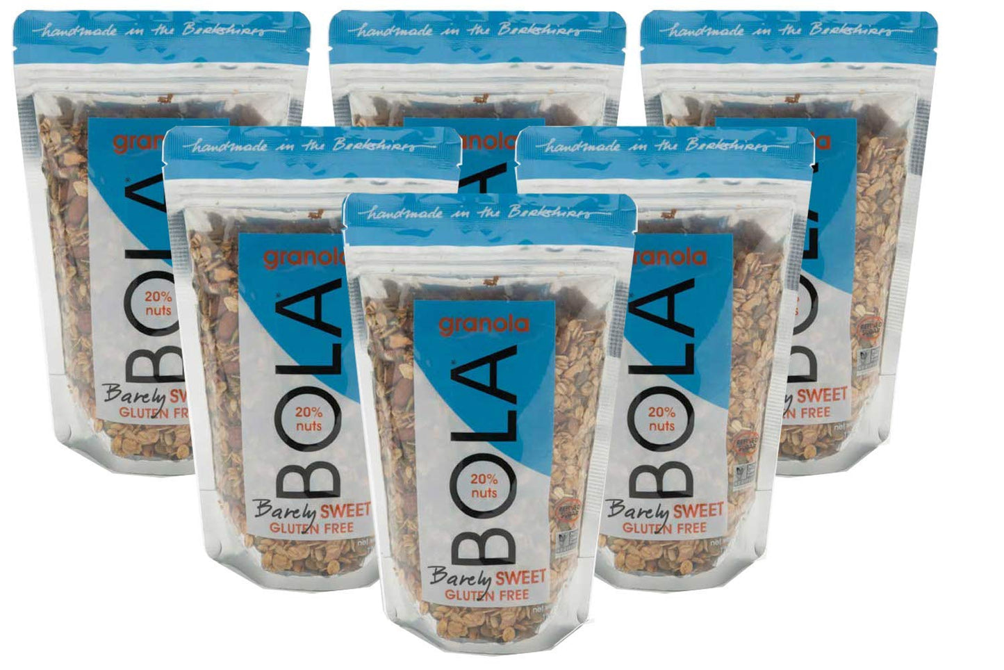 BOLA granola Barely Sweet  LOW SUGAR  Almond & Pumpkin Seed Granola  12oz - 6 PACK