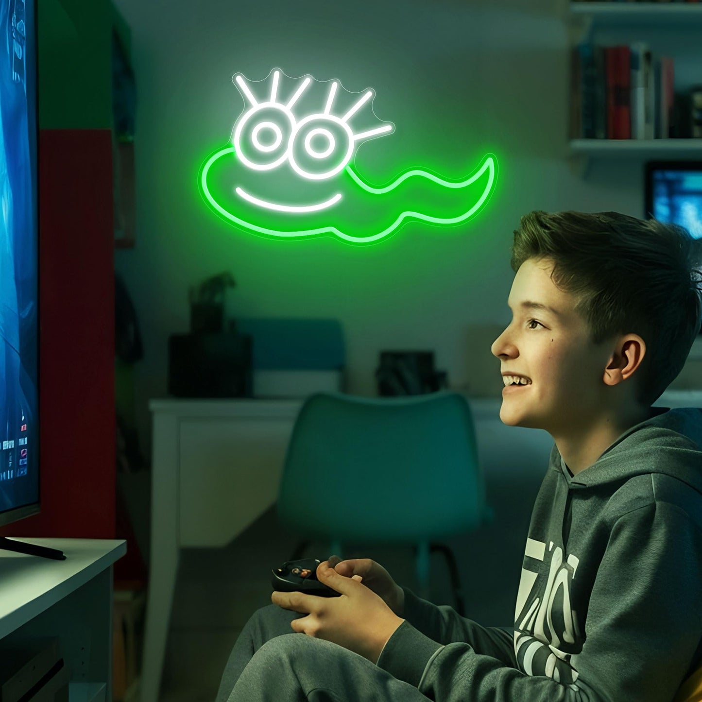 Officially Licensed Dog Man Molly Led Neon Sign - Vibrant Kids Bedroom & Game Room Wall Decor  Safe Movie-Themed Gift For Fans Christmas/Birthday (16X9.6 Inches)