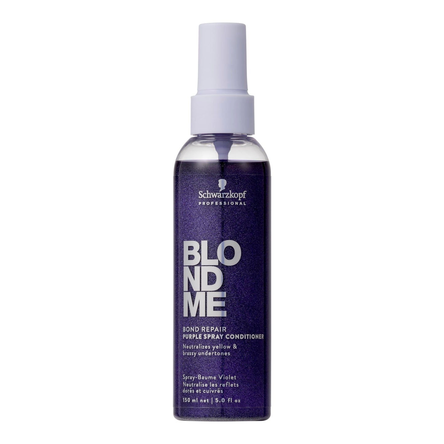 BlondMe Bond Repair Purple Spray Conditioner for Blonde Hair | Neutralize Yellow & Brassy Tones | Strengthen, Repair, & Prevent