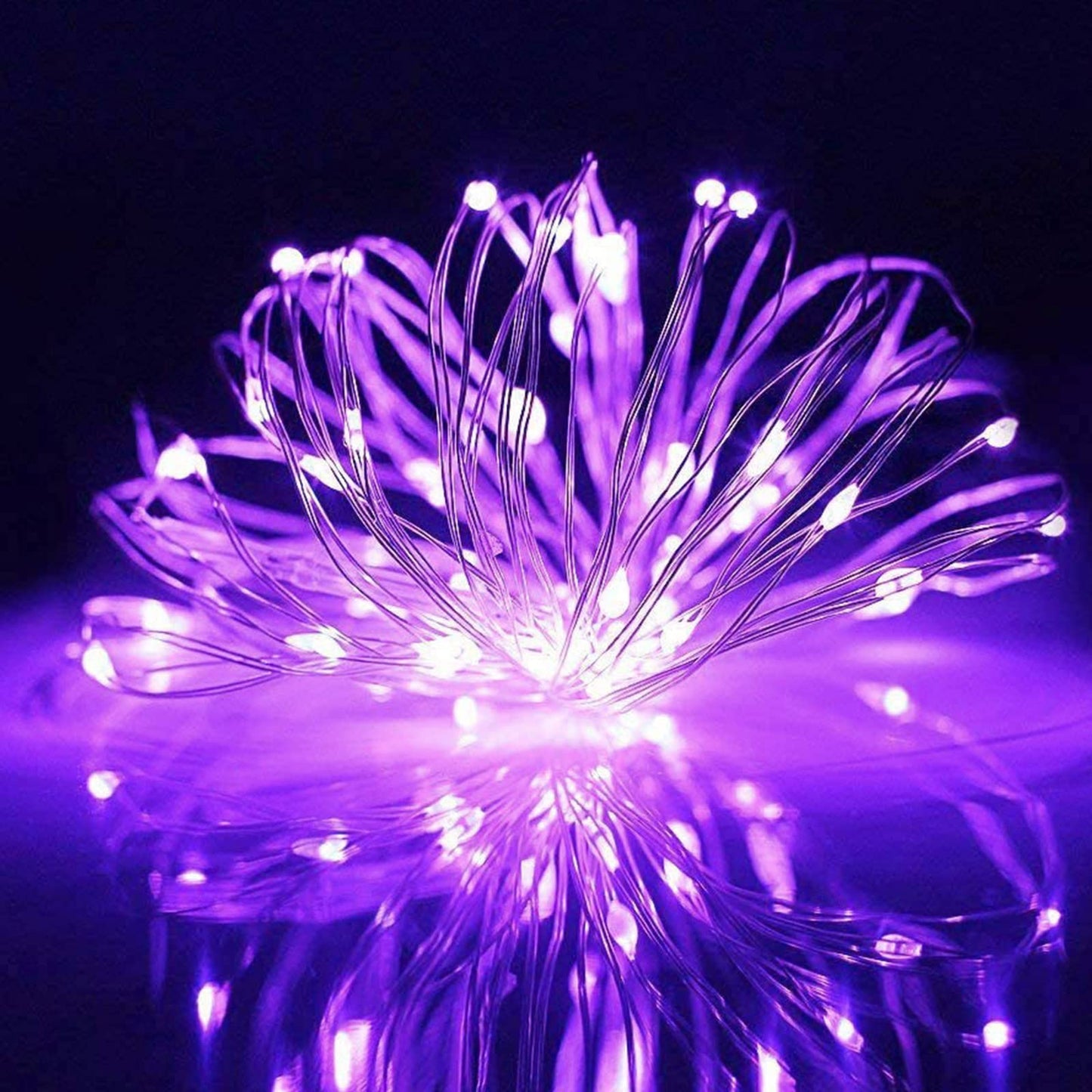 Yiaht 12 Pack Battery Operated Purple Halloween String Lights 7 Feet 20 LED Waterproof Mini Lights for Indoor Outdoor Decor