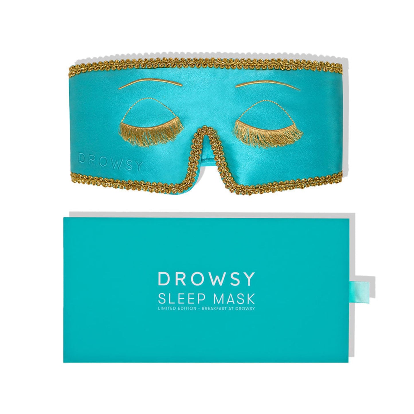 DROWSY Breakfast at Drowsy Silk Sleep Mask – 100% Pure Mulberry Silk, Total Blackout, Ultra-Soft & Skin Hydrating for Beauty Sleep, Fully Adjustable